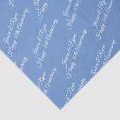 DIY namen, Jubileum jaar, wit script, blauw Tissuepapier (Detail)