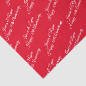 DIY namen, Jubileum jaar, wit script, rood Tissuepapier (Detail)