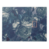 DIY Navy Rose Gold Wedding Euro Envelope Liner Notitieblok (Voorkant)