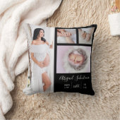 DIY Nieuw Geboren Baby Foto Keepsake op Zwart Kussen (Deken)