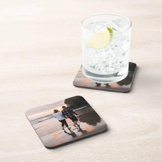 DIY Onderzetter Set | Aangepaste foto en tekst (Rechterzijde)