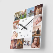 DIY ONS GEZIN | 12 Romeinse fotocollage Vierkante Klok (Hoek)