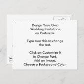 DIY Ontwerp Uw Eigen Huwelijksuitnodigingen op Bri Uitnodiging Briefkaart (Voorkant / Achterkant)