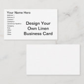 DIY - Ontwerp uw eigen linnen Visitekaartje (Voorkant / Achterkant)