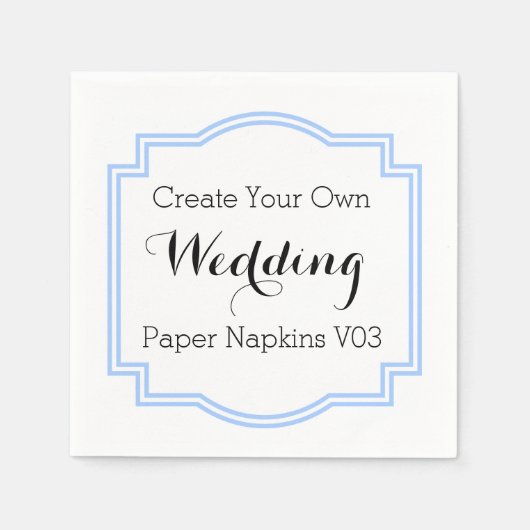 DIY Ontwerp Uw Eigen Trouwpapier Servetten V04 (Voorkant)