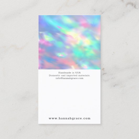 DIY Oorbel Sieraden Boog Kaart Regenboog Pastel Sw Visitekaartje (Achterkant)