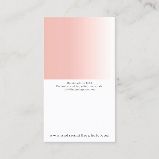 DIY Oorbel Sieraden Boog Kaart Roos Gouden Swash L Visitekaartje (Achterkant)