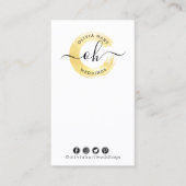 DIY Oorbel Sieraden Bow Kaart Faux Gold Swash Logo Visitekaartje (Voorkant)