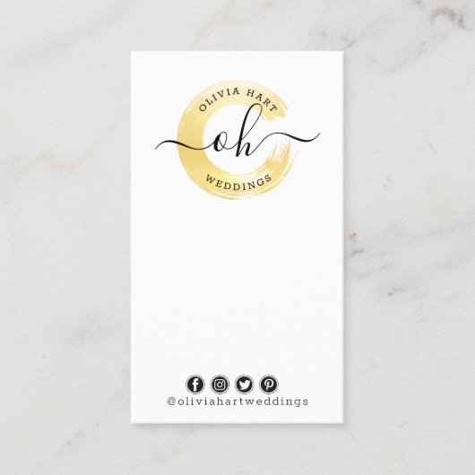 DIY Oorbel Sieraden Bow Kaart Faux Gold Swash Logo Visitekaartje (Voorkant)