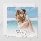 *~ DIY paar FOTO RSVP QR AR6 bruiloft Kaart (Voorkant)