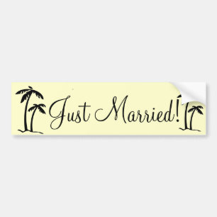 DIY Palm Tree Destination Logo Bumpersticker