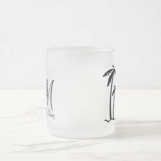 DIY Palm Tree Destination Logo Matglas Koffiemok (Center)