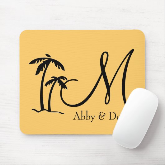 DIY Palm Tree Destination Logo Muismat (Met muis)