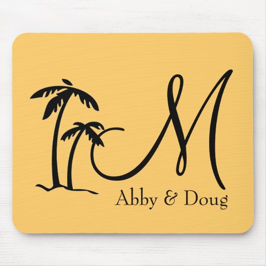 DIY Palm Tree Destination Logo Muismat (Voorkant)