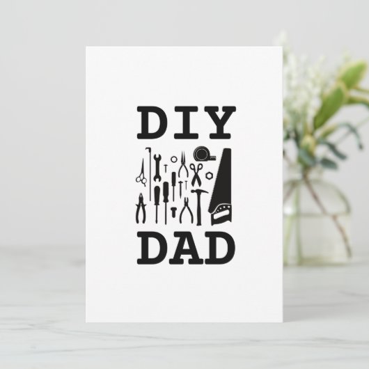 DIY Papa Uitnodiging (Staand voorkant)