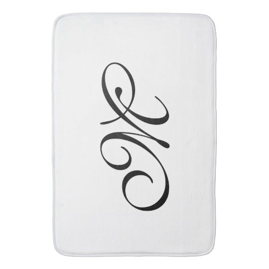 DIY - Pas uw monogram, afbeelding en ideeën aan Badmat (Voorkant Verticaal)