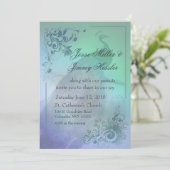 DIY Peacock Theme Weddenschap Kaart (Staand voorkant)