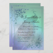 DIY Peacock Theme Weddenschap Kaart (Voorkant / Achterkant)