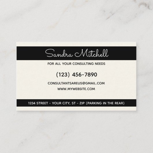 DIY Personaliseer uw bedrijfsgrootse gebruiksgemak Visitekaartje (Achterkant)