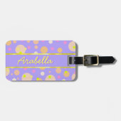 DIY Personalized Girl Polkadots Bagagelabel (Voorkant horizontaal)