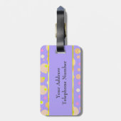 DIY Personalized Girl Polkadots Bagagelabel (Achterkant verticaal)
