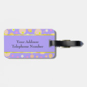 DIY Personalized Girl Polkadots Bagagelabel (Achterkant horizontaal)