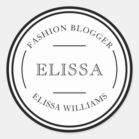 DIY PERSOONLIJK OF ZAKELIJK LOGO-ONTWERP RONDE STICKER (Voorkant)