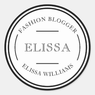 DIY PERSOONLIJK OF ZAKELIJK LOGO-ONTWERP RONDE STICKER