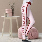 DIY Pet Lover Cat Mom BFF Pink Red Valentine's Day Leggings