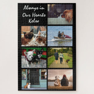 DIY pet memorial 7 afbeelding collage met naam Legpuzzel