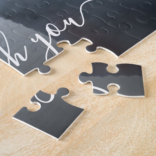 DIY Photo Home is met uw script citaat keepsake Legpuzzel (Zijkant)