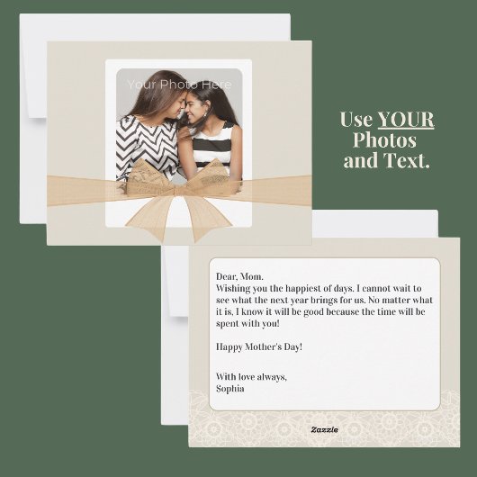 DIY Photo Moederdag Kaart met aangepast bericht