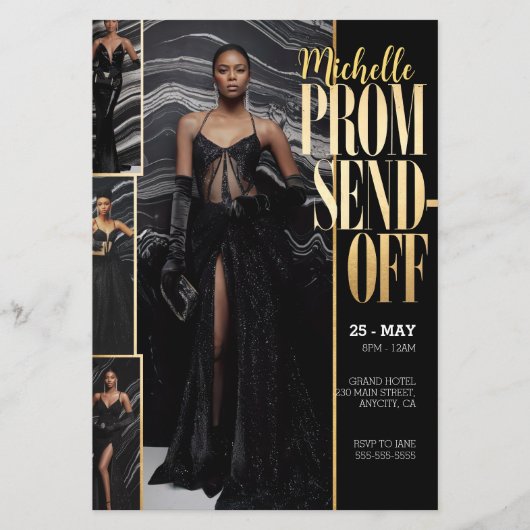 DIY Photo PROM SEND-OFF Luxe Modieus Flyer (Voorkant)