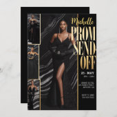 DIY Photo PROM SEND-OFF Luxe Modieus Kaart (Voorkant / Achterkant)