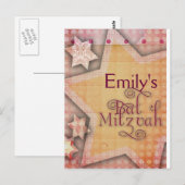 DIY Polka Dot Colorful Bat Mitzvah design Briefkaart (Voorkant / Achterkant)