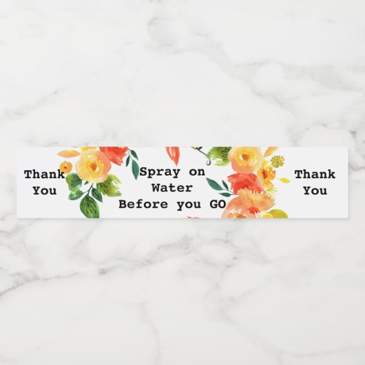 DIY Poo Spray Label Maak je eigen Waterfles Etiket (Enkel label)