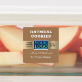 DIY Productnaam, Foto Logo Info, Tan Waterdicht Labels (Aangebracht)