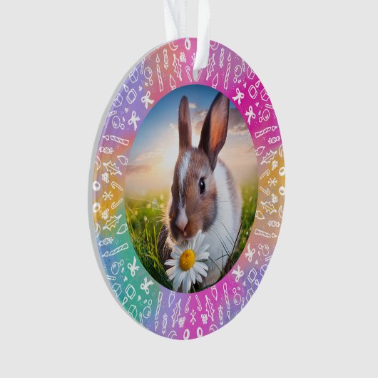 DIY Rabbit Rainbow Christmas Ornament (voorkant)