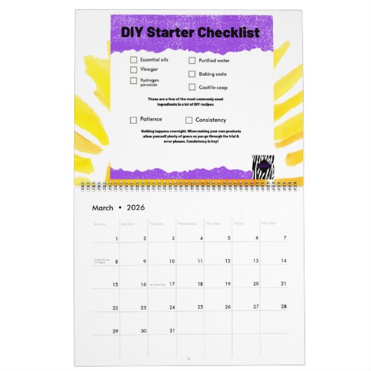 DIY Recipes and Tips 2023 Calendar Kalender (Mar 2026)