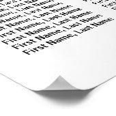 DIY Red Heart 15-tafel bruiloft Poster (Hoek)