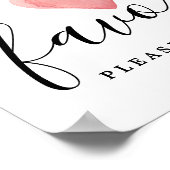 DIY Red Waterverf Heart Weddenschap Poster (Hoek)