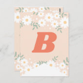 DIY Retro Daisy Letter Bunting Briefkaart (Voorkant / Achterkant)
