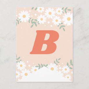 DIY Retro Daisy Letter Bunting Briefkaart