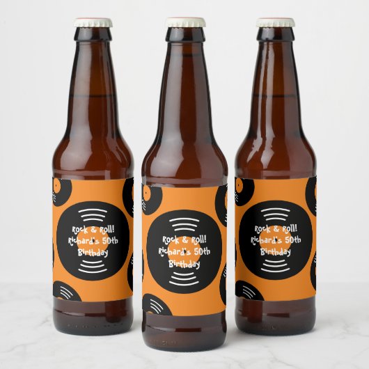 DIY Rock & Roll Verjaardagsfeest bierflesetiketten Bier Etiket (Flessen)