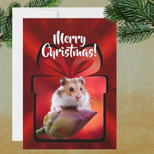 DIY Rode Lotus Kerstmis Feestdagenkaart