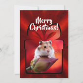 DIY Rode Lotus Kerstmis Feestdagenkaart (Voorkant)