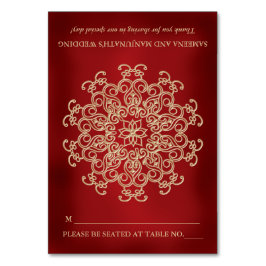 DIY Rood Goud Indische Tent Stijl Zitplaats Kaart