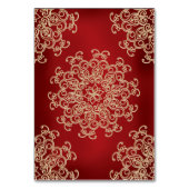 DIY Rood Goud Indische Tent Stijl Zitplaats Kaart (Achterkant)