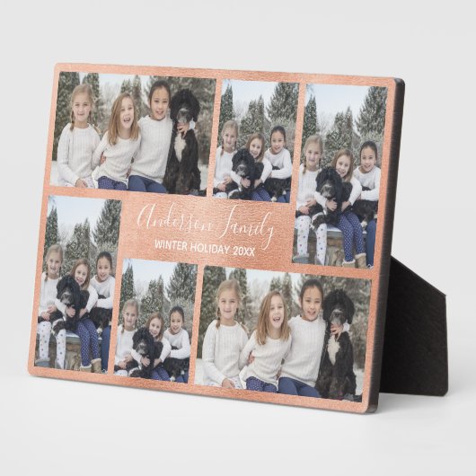 DIY Roos Gold Metallic Six Photo Fotoplaat (Zijkant)