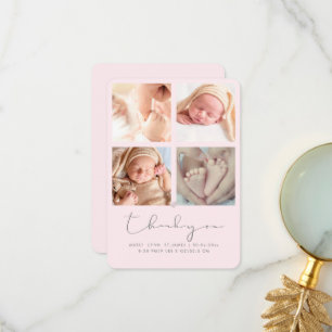 DIY Roze Baby Shower Bedankjes Foto Aankondiging